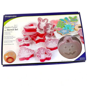 NEW 24 Pcs Cookie Cutter Stencil Set